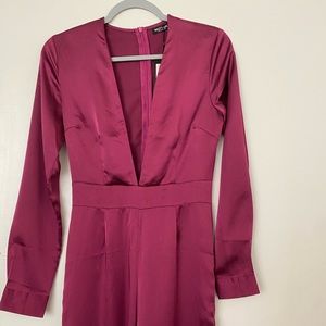 Nasty Gal Satin Jumpsuit US 6